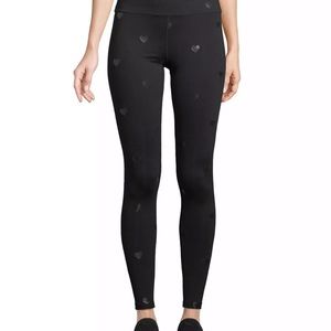 Spiritual Gangster foil heart 7/8 leggings L black